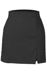 Suede Hip High Waist A-Line Half Skirt - 808Lush