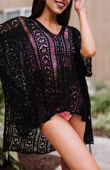 Crochet Knitted Tassel Tie Kimono Beachwear - 808Lush