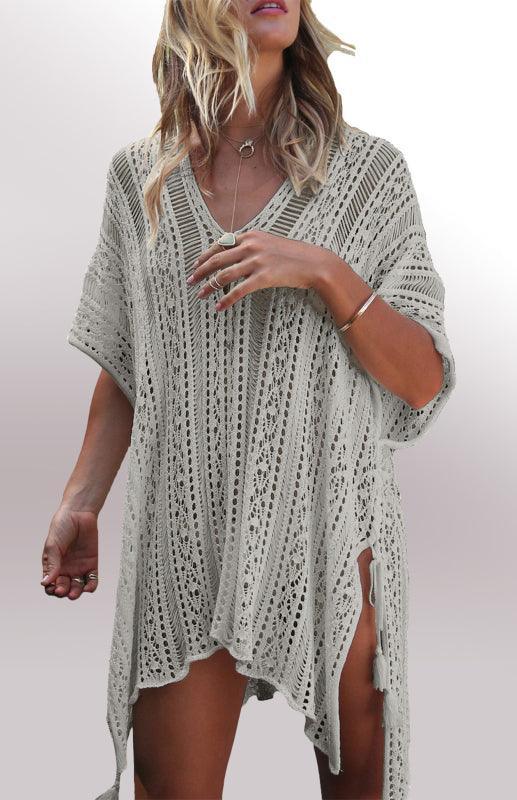 Crochet Knitted Tassel Tie Kimono Beachwear - 808Lush