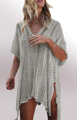 Crochet Knitted Tassel Tie Kimono Beachwear - 808Lush