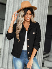 Women's fashion versatile jacket corduroy jacket - 808Lush