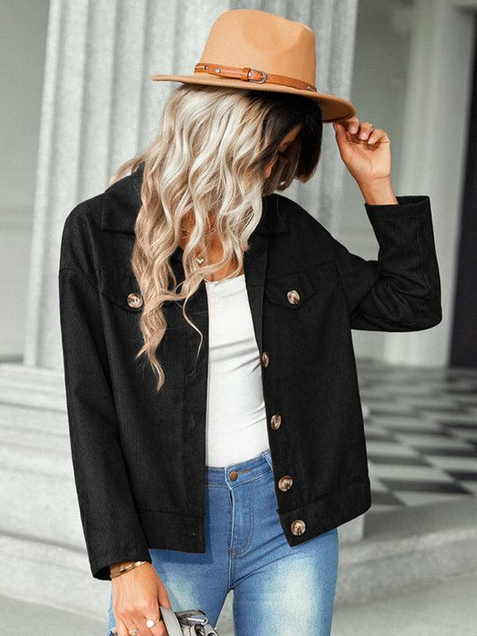 Women's fashion versatile jacket corduroy jacket - 808Lush