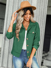 Women's fashion versatile jacket corduroy jacket - 808Lush