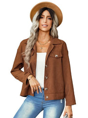 Women's fashion versatile jacket corduroy jacket - 808Lush