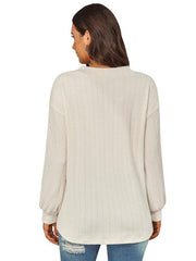 Women's fashion jacquard sweater top - 808Lush