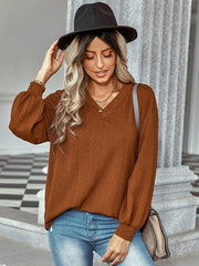 Women's fashion jacquard sweater top - 808Lush