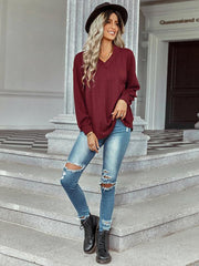 Women's fashion jacquard sweater top - 808Lush