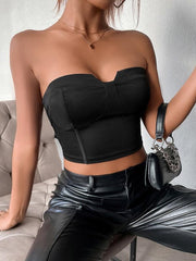 Women's sexy backless shoulder strap tube top top - 808Lush