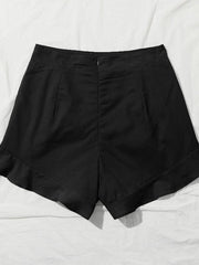 Women's lotus leaf edge loose casual shorts - 808Lush