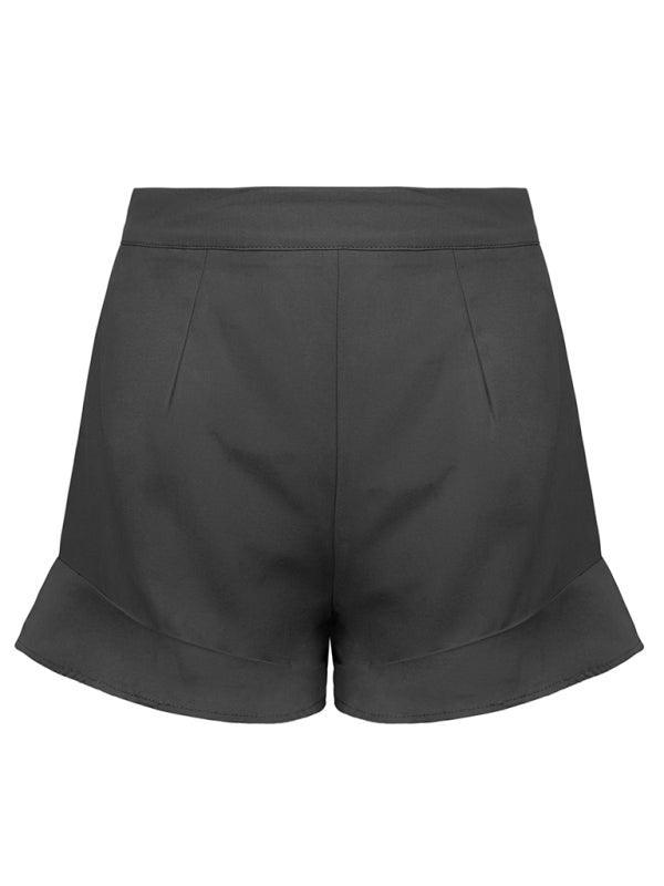 Women's lotus leaf edge loose casual shorts - 808Lush