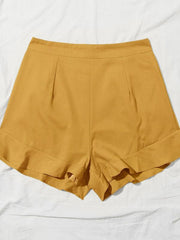 Women's lotus leaf edge loose casual shorts - 808Lush