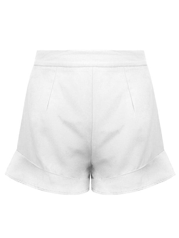 Women's lotus leaf edge loose casual shorts - 808Lush