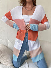 long-sleeved color-blocking sweater