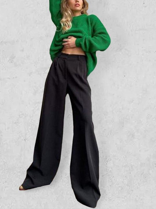 Temperament commuter suit pants women's casual all-match slim straight trousers - 808Lush