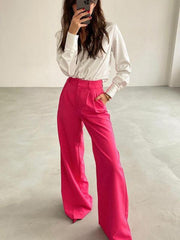 Temperament commuter suit pants women's casual all-match slim straight trousers - 808Lush