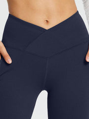 Solid Color Casual Ladies High Waist Slim Wide Leg Yoga Fitness Pants - 808Lush