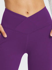 Solid Color Casual Ladies High Waist Slim Wide Leg Yoga Fitness Pants - 808Lush