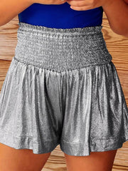 Casual Sports Women's Shorts Loose Elastic Waist Drape Glitter Pants - 808Lush