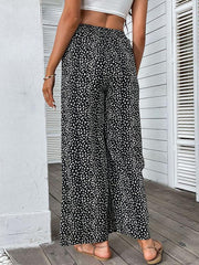 Women's Woven Fashion Casual Leopard Print Casual Wide-leg Pants - 808Lush