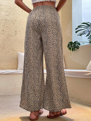 Women's Woven Fashion Casual Leopard Print Casual Wide-leg Pants - 808Lush