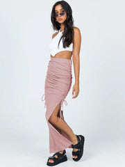 Women's knitted slit slim fit hip skirt - 808Lush