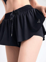 2 in 1 Shorts Yoga Clothes Running Fitness Sports Tennis Skirt Pants Large Size Sports Shorts - 808Lush