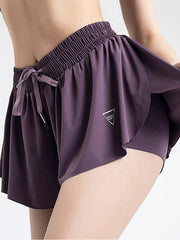 2 in 1 Shorts Yoga Clothes Running Fitness Sports Tennis Skirt Pants Large Size Sports Shorts - 808Lush