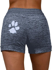 Women's printed bottoming quick-drying shorts yoga pants casual sports waist elastic shorts - 808Lush