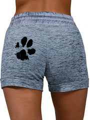 Women's printed bottoming quick-drying shorts yoga pants casual sports waist elastic shorts - 808Lush