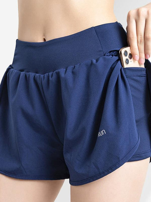 Summer running sports shorts fashion loose fitness quick-drying shorts anti-light yoga pants - 808Lush