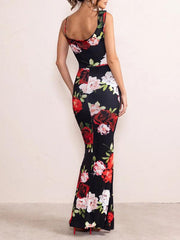 Women's Sexy Floral Elegant Sling Long Dress