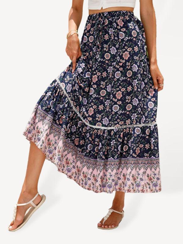 Maxi Cotton Bohemian Beach Resort Skirt - 808Lush