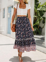 Maxi Cotton Bohemian Beach Resort Skirt - 808Lush