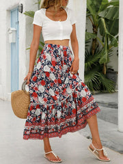 Maxi Cotton Bohemian Beach Resort Skirt - 808Lush