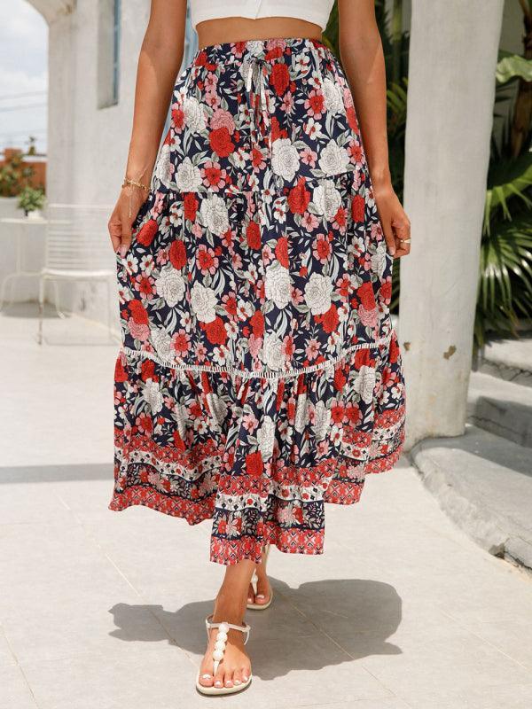 Maxi Cotton Bohemian Beach Resort Skirt - 808Lush