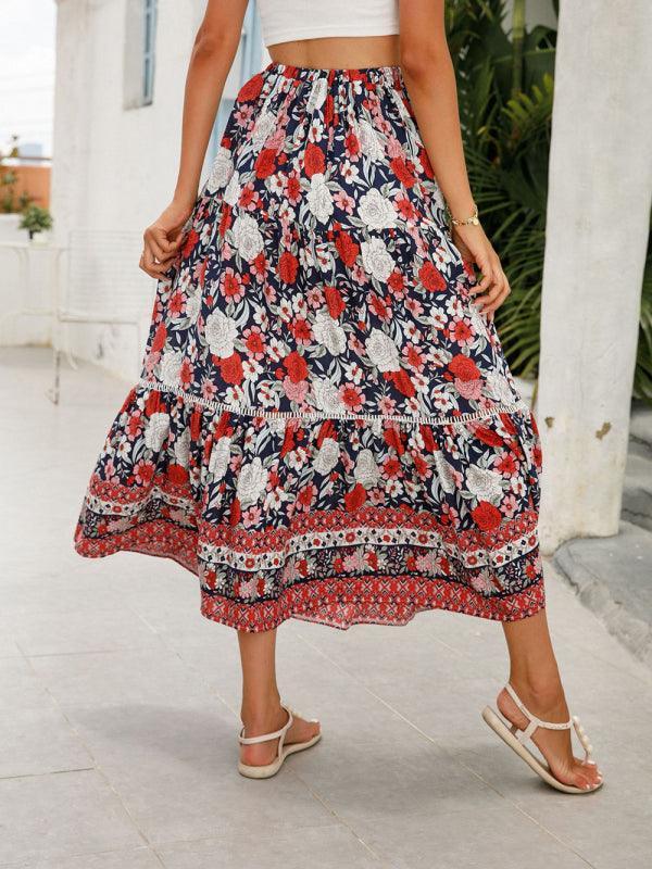 Maxi Cotton Bohemian Beach Resort Skirt - 808Lush