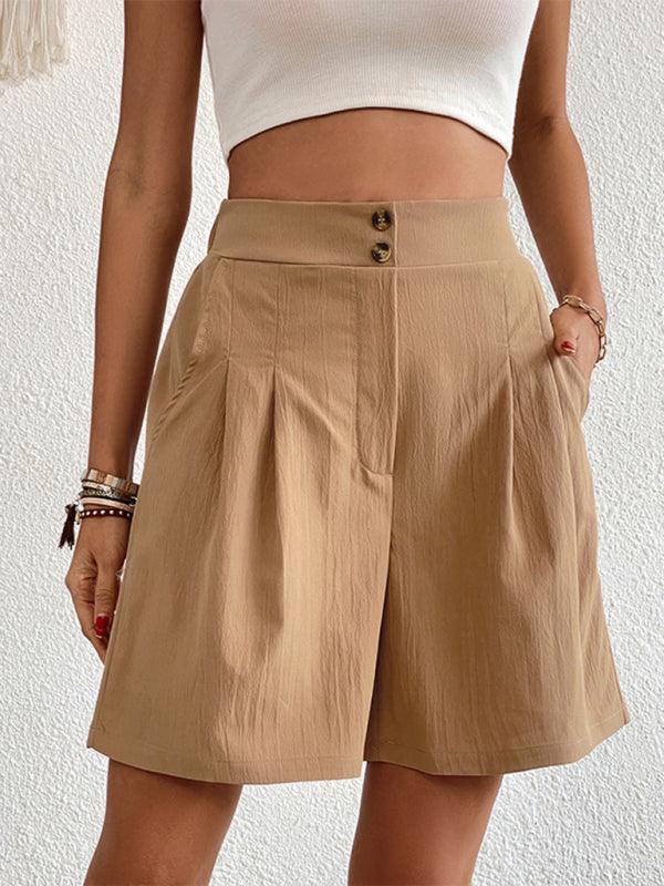 Loose Casual Ladies High Waist Wide Leg Shorts - 808Lush