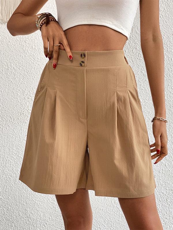 Loose Casual Ladies High Waist Wide Leg Shorts - 808Lush