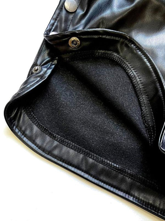Side Button PU Leather Shorts - 808Lush