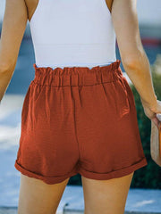 Women's Casual Pocket Belt Loose Straight Leg Shorts - 808Lush