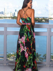 Women's Sling Print Beach Dress