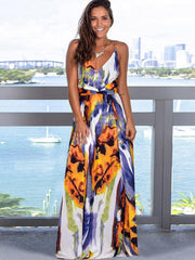 Women's Sling Print Beach Dress