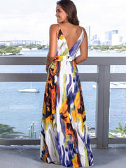 Women's Sling Print Beach Dress