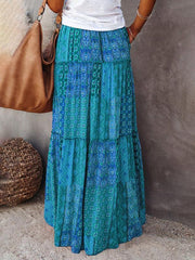 Bohemian style skirt European and American loose casual high waist long skirt - 808Lush