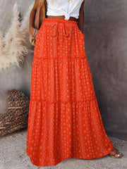 Bohemian style skirt European and American loose casual high waist long skirt - 808Lush