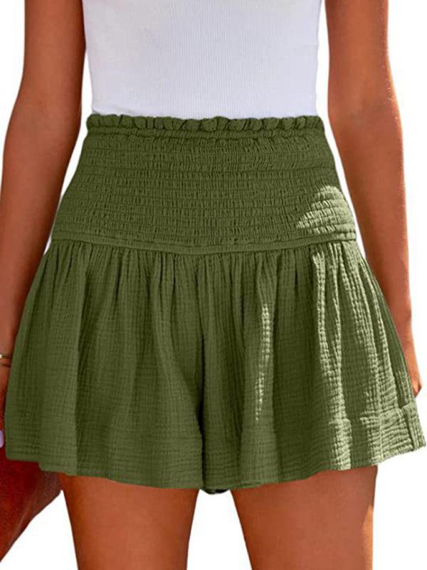 Women's Pleated High Waist Wide Leg Shorts - 808Lush