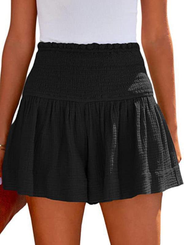 Women's Pleated High Waist Wide Leg Shorts - 808Lush