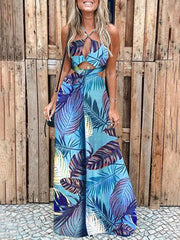 Women's Irregular Printed Sling Jumpsuit - 808Lush