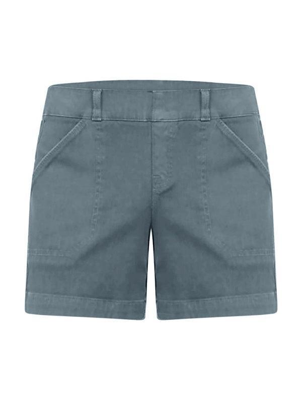 women's high elastic twill large pocket casual shorts - 808Lush