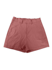 women's high elastic twill large pocket casual shorts - 808Lush